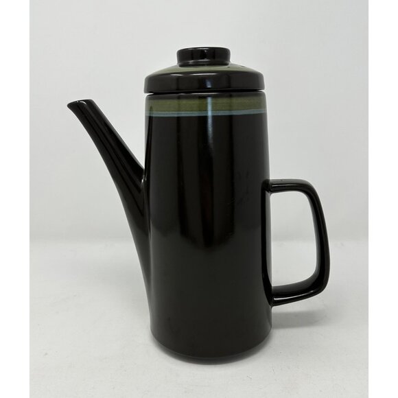 Mikasa Other - 1970s MIKASA MAJORCA INTAGLIO COFFEE TEA POT w/LID 7501 Brown Stoneware Japan